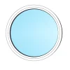 Fri Form Fast Karm Cirkel 3-glas Aluminium