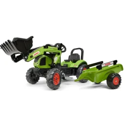 Frontlastare Claas med Vagn för Barn Grön