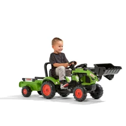 Frontlastare Claas med Vagn för Barn Grön