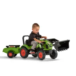 Frontlastare Claas med Vagn för Barn Grön