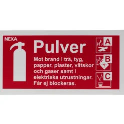 För Pulversläckare BSP-1020