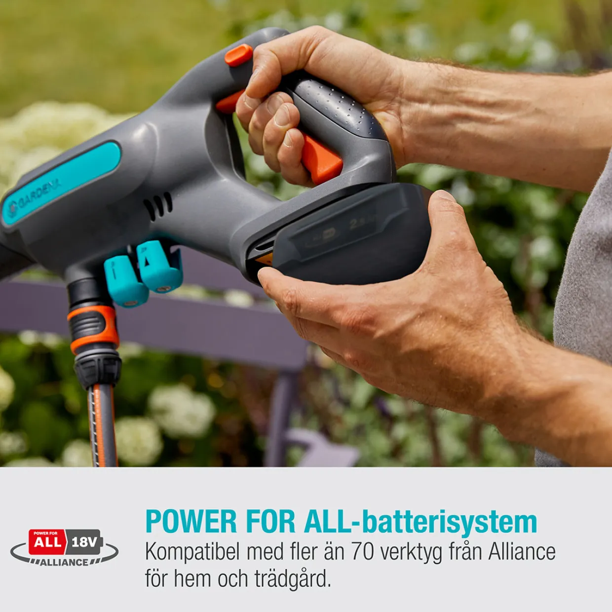 Garden AquaClean 24/18V RtU set (2,5Ah batteri + standardladdare)