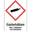 Gas Brandfarlig Dekal