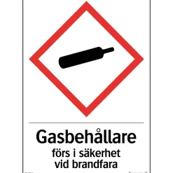 Gas Brandfarlig Dekal