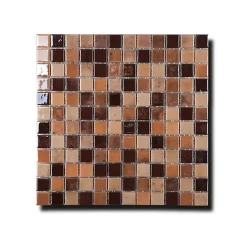 Glasmosaik Mix Brun 2,5x2,5 cm