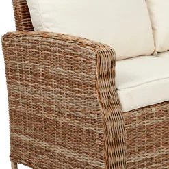 Gotland, Rottingsoffa med Dynor och Aluminiumram