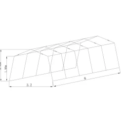 G500 3,2x6x1,9 m Grå
