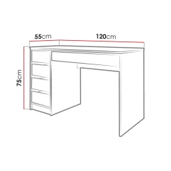 Harland 120cm med 5 Förvaringslådor