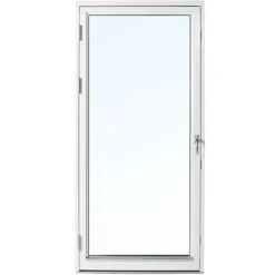 Helglasad Enkeldörr 3-Glas Aluminium