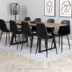 Ina med 8 Pobbie Stolar Svart