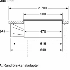 iQ300 ED811BS16E med Inbyggd Fläkt Svart