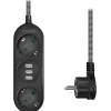 Jordat 2-vägs 3xUSB Flat Plugg
