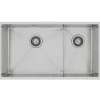 Kubus 780 Soft Slim Rostfri Dubbel med Korgventil & Vattenlås