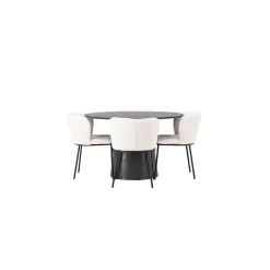Lanzo Ø120 cm med 4 st Edina stolar