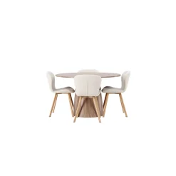Lanzo Ø120 cm med 4 st Lilja stolar