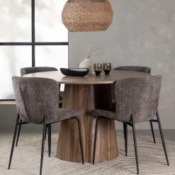 Lanzo Ø120 cm med 4 st Modesto stolar