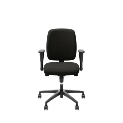 LD 6135 Svart Stol med Justerbar Sits & Ryggstöd