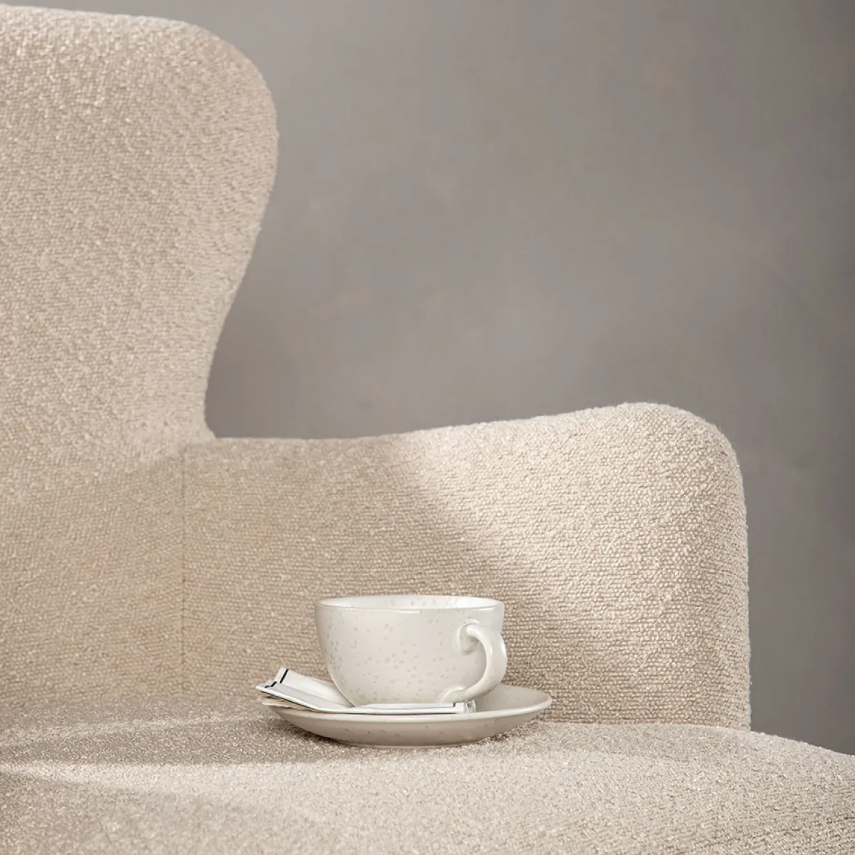 Lincoln Boucletyg Beige