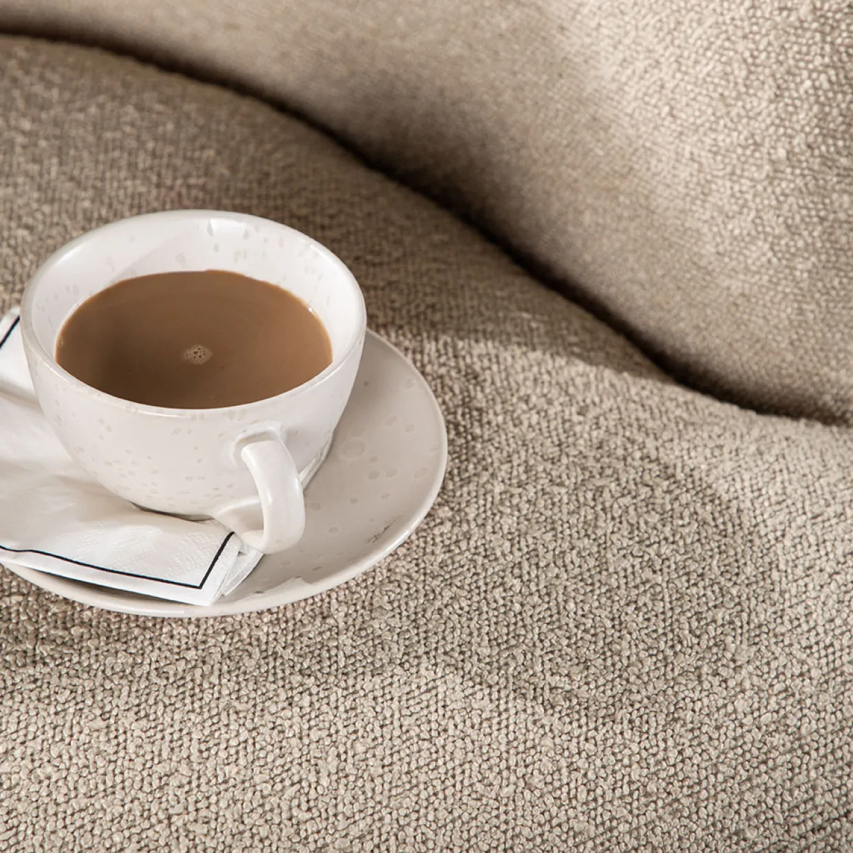 Lincoln Boucletyg Beige
