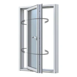 2-Luft Aluminiumbeklätt Trä 3-Glas