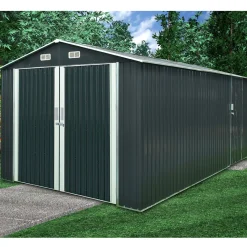 18m² Antracit/Vit Uteförråd