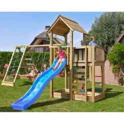 Mansion 2.1 Klättermodul Blå Rutschkana