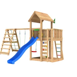 Mansion 2.1 Klättermodul Blå Rutschkana