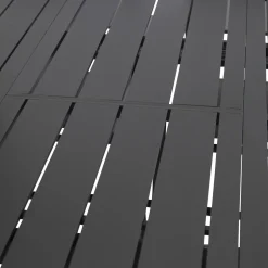 Marbella Förlängningsbart Aluminiumbord, Ovalt Ø 140 cm Svart