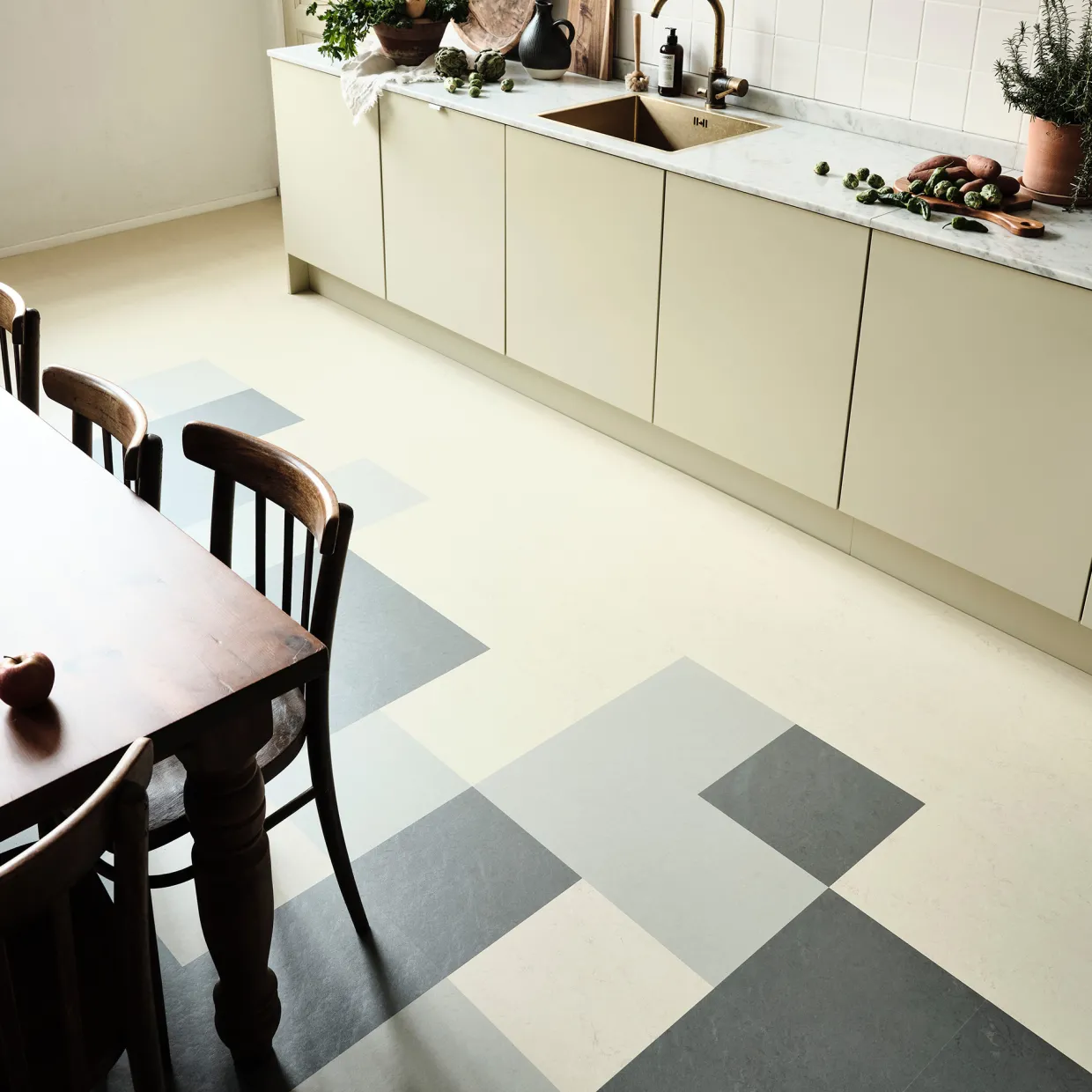 Marmoleum Click Cloudy Sand 30x30 cm