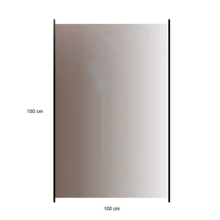 med Aluminiumskena Rökfärgat 100x150