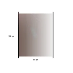 med Aluminiumskena Rökfärgat 80x100