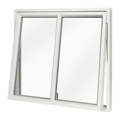 Med Mittpost 3-Glas Alumnium