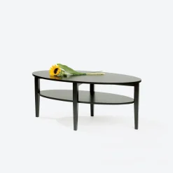 Memphis Svart Ovalt Vardagsrumsbord 120cm