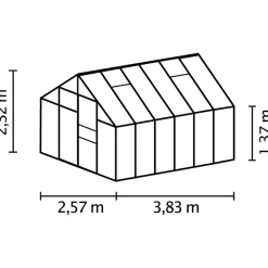 Merkur 9900 6mm Polykarbonat Svart Med Sockel