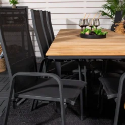 Meya 160/240 med 8 Copacabana Trädgårdsstolar