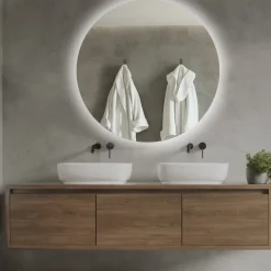 Moon Rund med LED-belysning