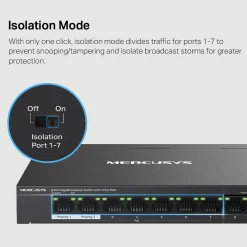MS108GP 8-Port GIGABIT with 7-Port PoE+
