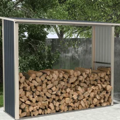 2,15 m² Skjul i Stål för Vedförvaring