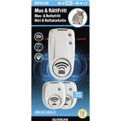 Mus- & Rått Avskräckande MR80 DG2+MR30x2 Ultraljud A-Guard & Electro Pulse