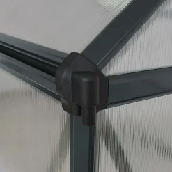 Mythos, Svart Aluminiumstomme med UV-Skyddade Polykarbonatskivor, 5,7 m²