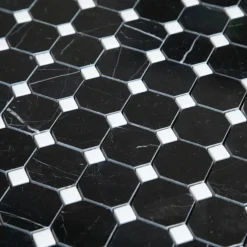 Nero Marquina Octagon Polerad 5x5 cm