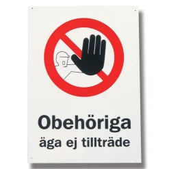 Obehöriga Äga Ej Tillträde