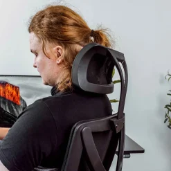Office Pro Stol med Andningsväv & Utdragbart Fotstöd