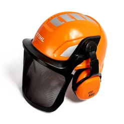 Orange Proffshjälm med Fällbara Hörselskydd för Barn