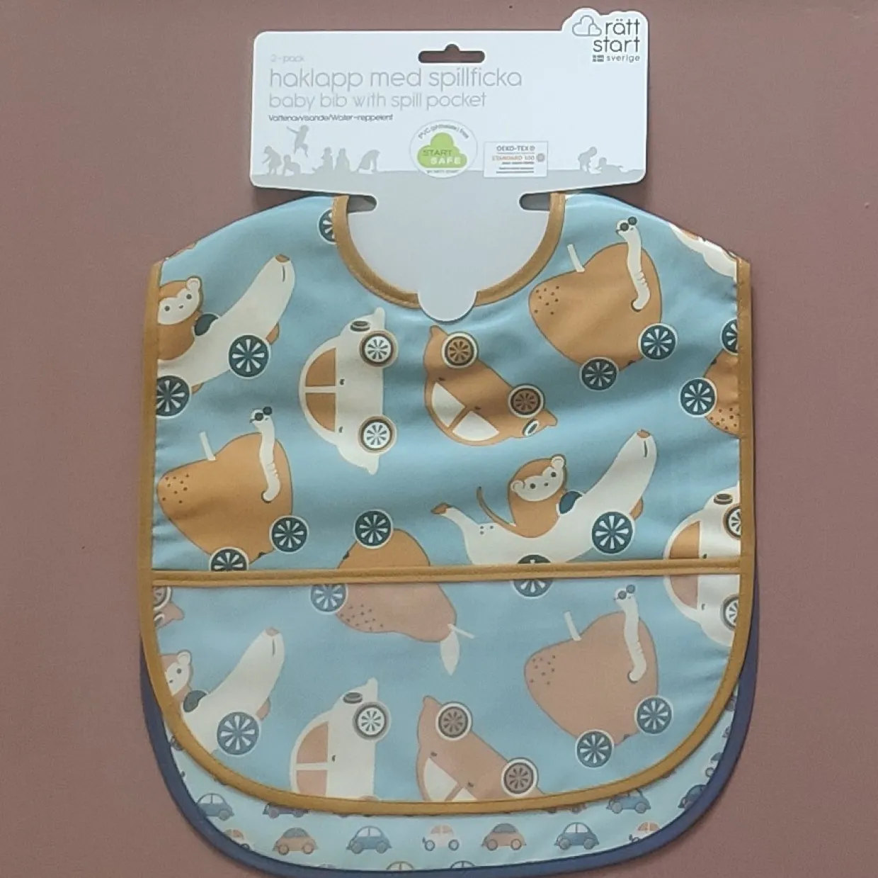 2-pack Bilar Gul/blå