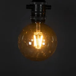 Partyslinga Startset E27 10st LED-lampor Amber Rökfärgade