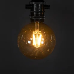 Partyslinga Startset E27 10st LED-lampor Amber Rökfärgade