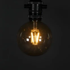 Partyslinga Startset E27 10st LED-lampor Amber Rökfärgade