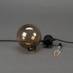 Partyslinga Startset E27 10st LED-lampor Amber Rökfärgade