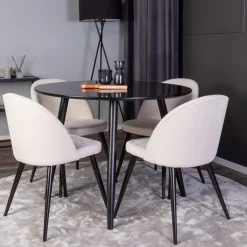 Plaza med 4st Velvet Stolar